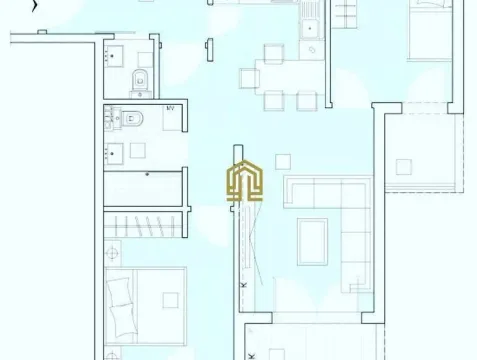 Prodaja, dvosoban stan, 62m², Dobrota, Kotor - Plan prostora - image 8