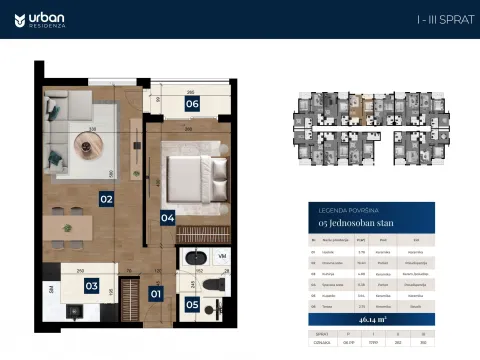Prodaja, jednosoban stan, 46m², Zabjelo, Podgorica - image 3