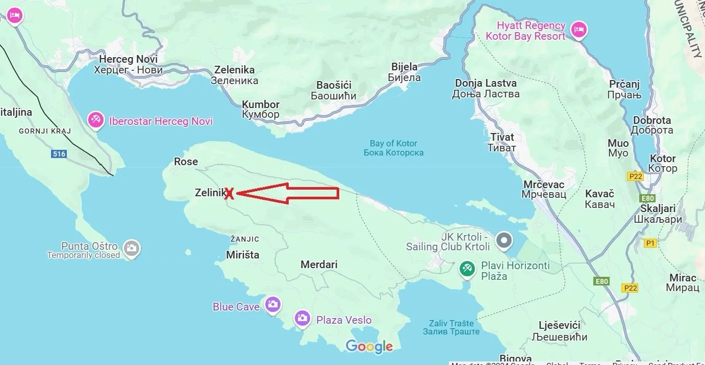 Prodaja, plac, 493m², Mrkovi, Herceg Novi