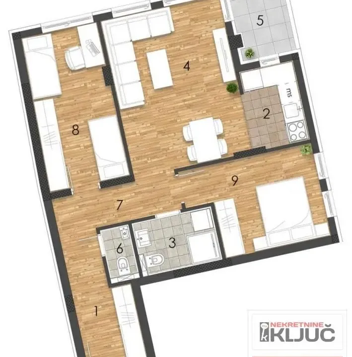 Prodaja, trosoban stan, 66m², Grbavica, Novi Sad Sve Podlokacije