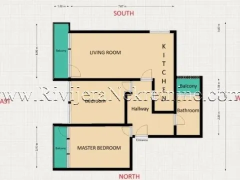 Prodaja, dvosoban stan, 75m², Centar, Tivat - image 2