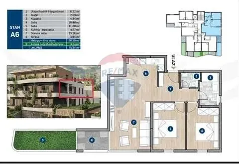 Prodaja, dvosoban stan, 67m², Dobrota, Kotor - image 2