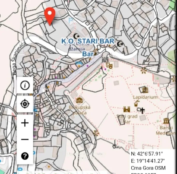 Sale, land lot, 1550m², Stari Bar, Bar
