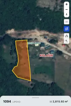 Satelitski snimak sa označenom parcelom i podacima o lokaciji. - image 7