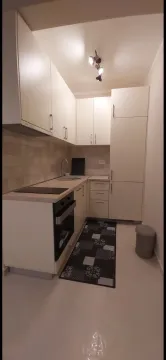 Manja svijetla kuhinja sa bijelim elementima i ugrađenim aparatima. - image 5