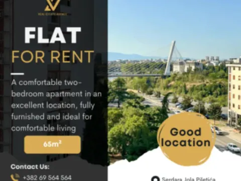 Rent, two bedroom apartment, 65m², Momišići, Podgorica