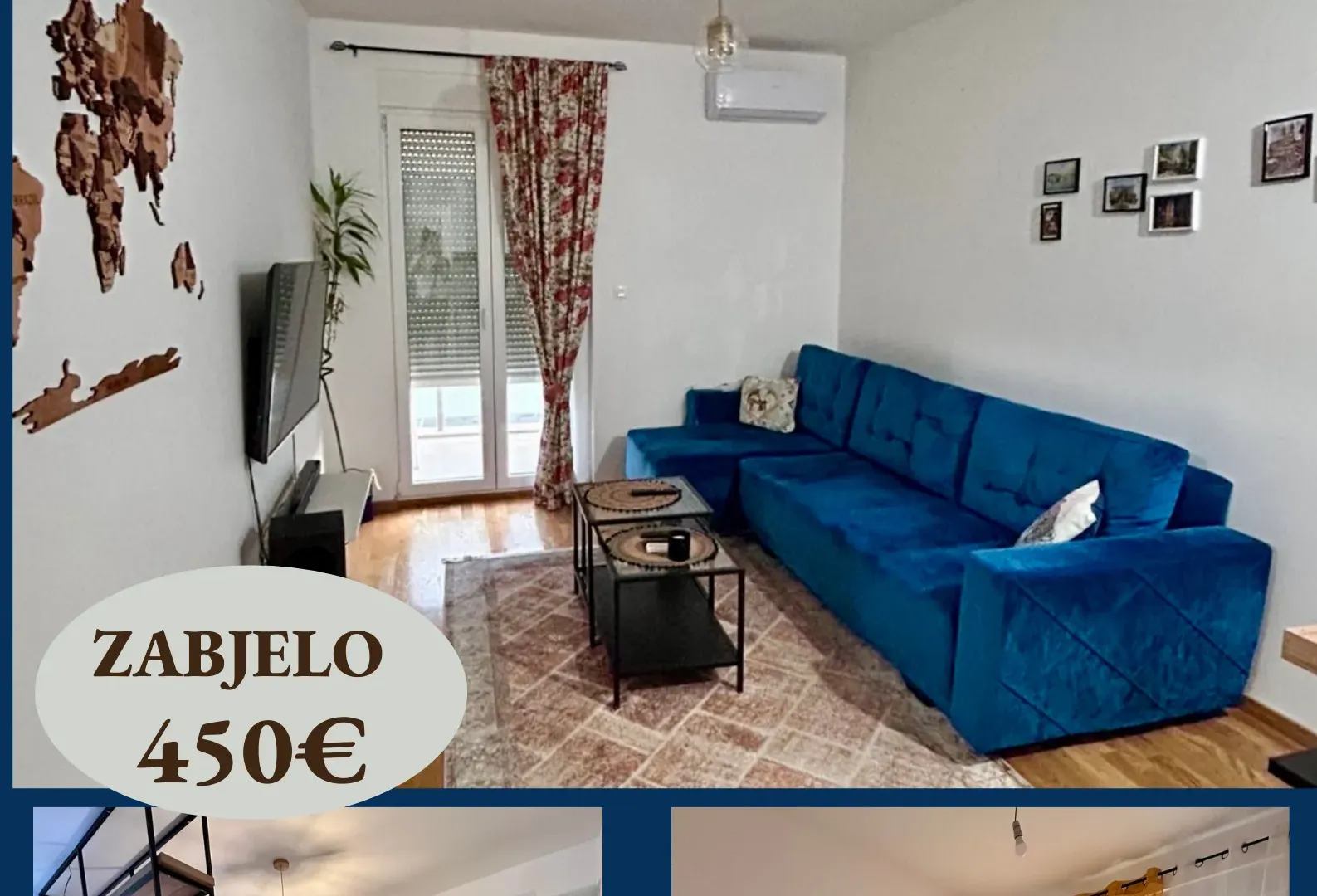 Rent, one bedroom apartment, 43m², Zabjelo, Podgorica