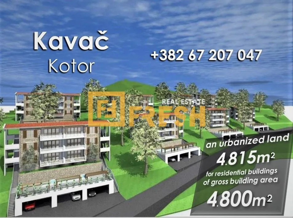 Prodaja, plac, 4815m², Kotor, Crna Gora