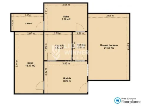 Prodaja, trosoban stan, 61m², Novi Beograd Sve Podlokacije, Beograd - image 11