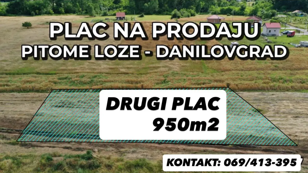 Prodaja, plac, 1900m², Kosić, Danilovgrad