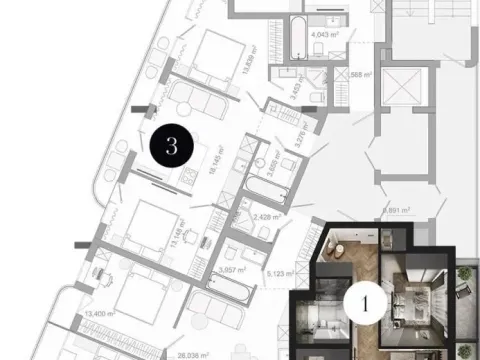 Sale, one bedroom apartment, 55m², Bar, Crna Gora - image 4