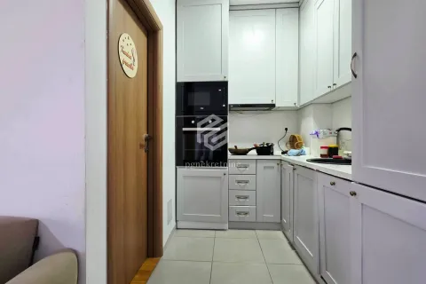 Manja kuhinja sa bijelim elementima i ugradnom rernom. - image 3