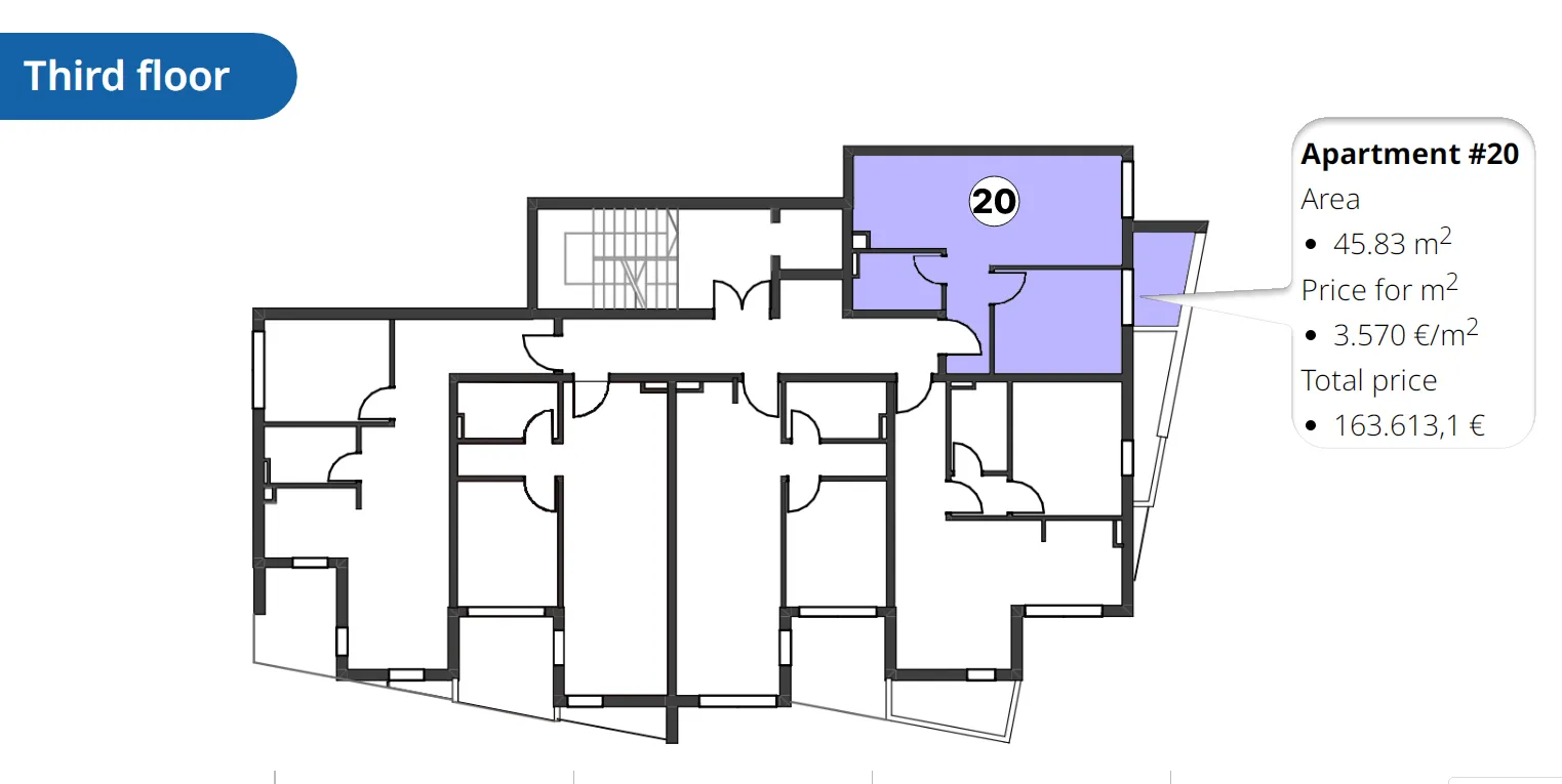 Prodaja, jednosoban stan, 48m², Petrovac, Budva