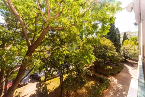 Pogled sa terase na zeleno dvorište i okolno rastinje. - image 7