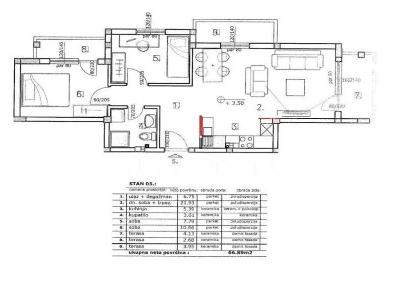 Prodaja, trosoban stan, 67m², Autokomanda, Voždovac Sve Podlokacije