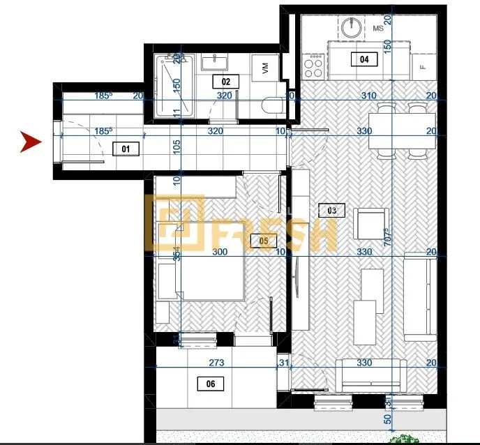 Prodaja, jednosoban stan, 52m², Zabjelo, Podgorica