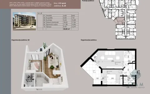 Floor plan of the apartment with room layout, dimensions, and 3D view. - image 6