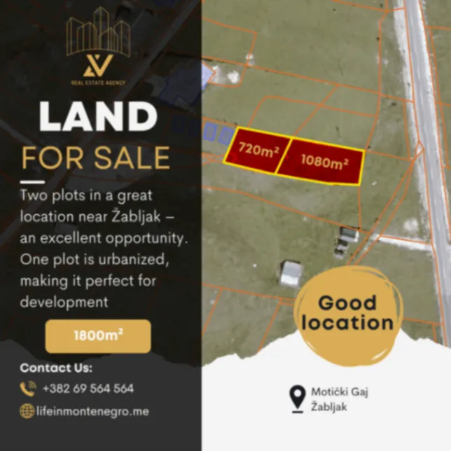 Prodaja, plac, 720m², Razvršje, Žabljak