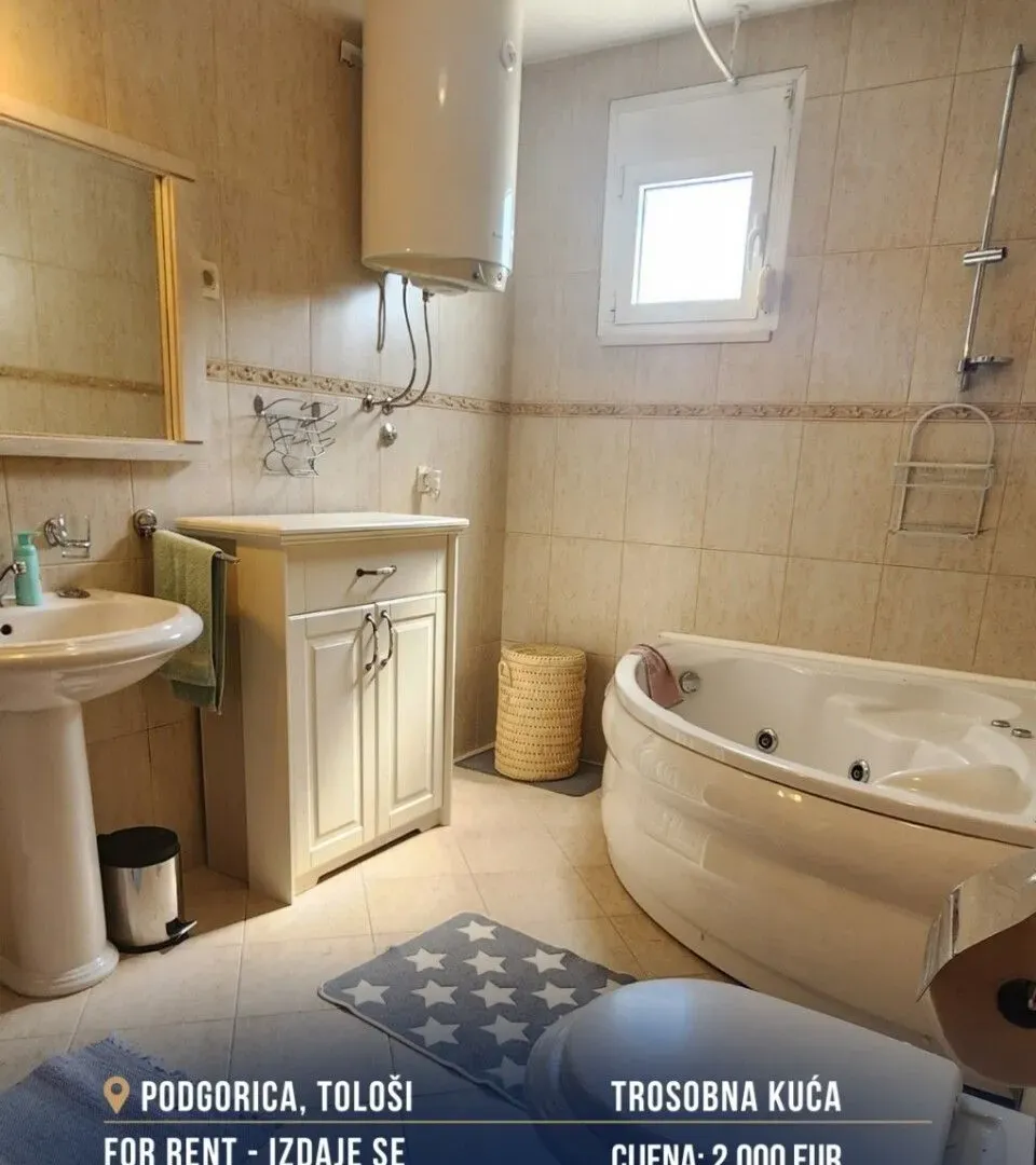Rent, house, 200m², Tološi, Podgorica