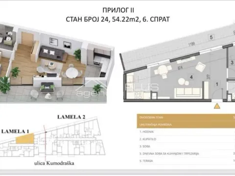 Prodaja, jednosoban stan, 54m², Voždovac Sve Podlokacije, Beograd - image 1