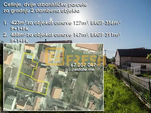 Sale, land lot, Cetinje, Crna Gora
