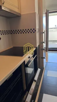 Pogled na ugradnu kuhinju sa rernom i pločom. - image 4