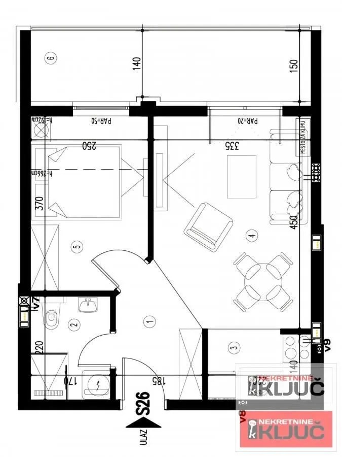 Sale, two bedroom apartment, 43m², Telep, Novi Sad Sve Podlokacije