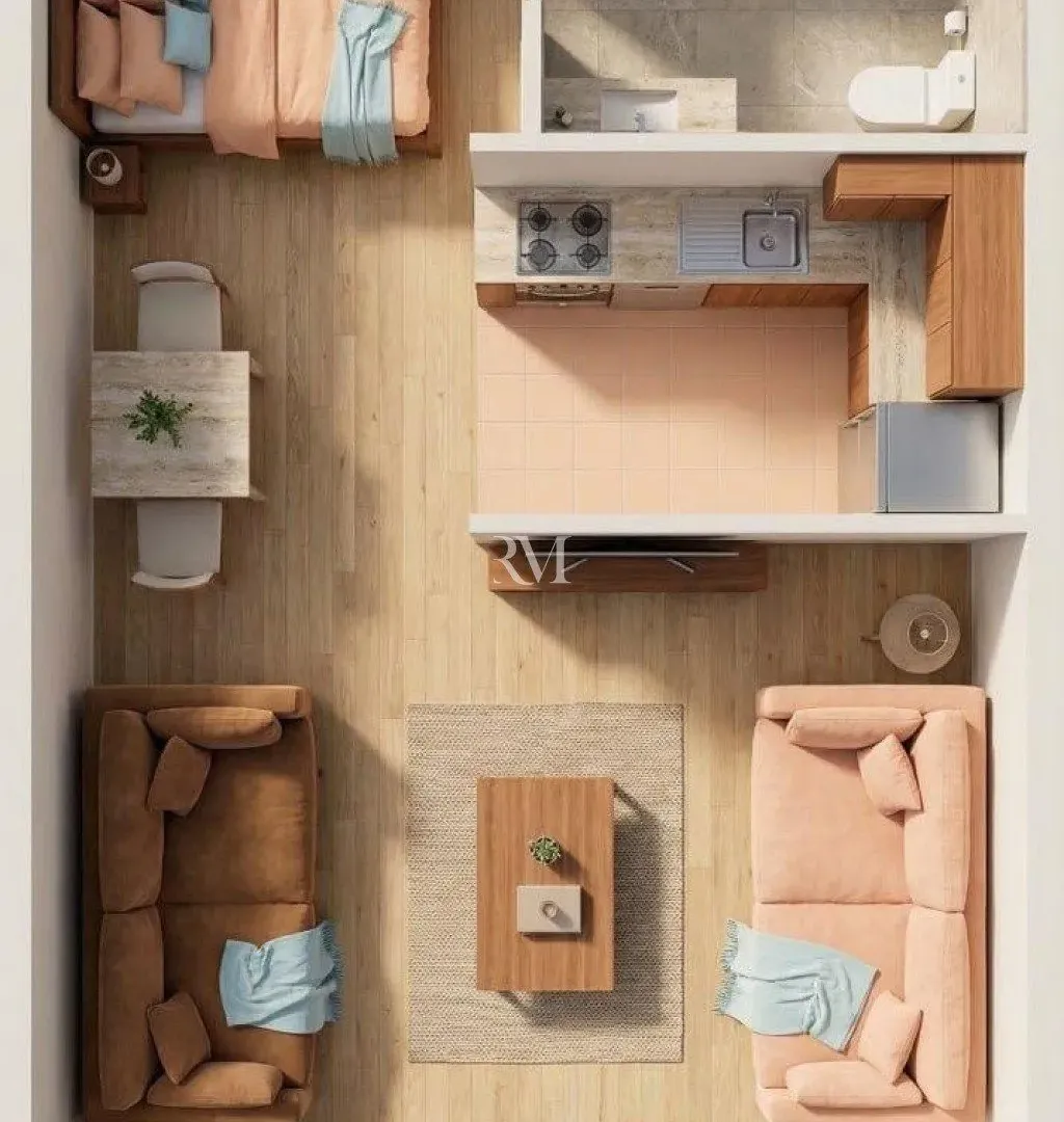 Prodaja, garsonjera, 32m², Kavač, Kotor