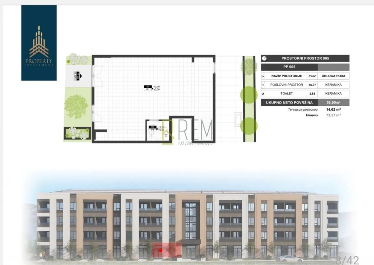 Sale, office space, 49m², Zabjelo, Podgorica