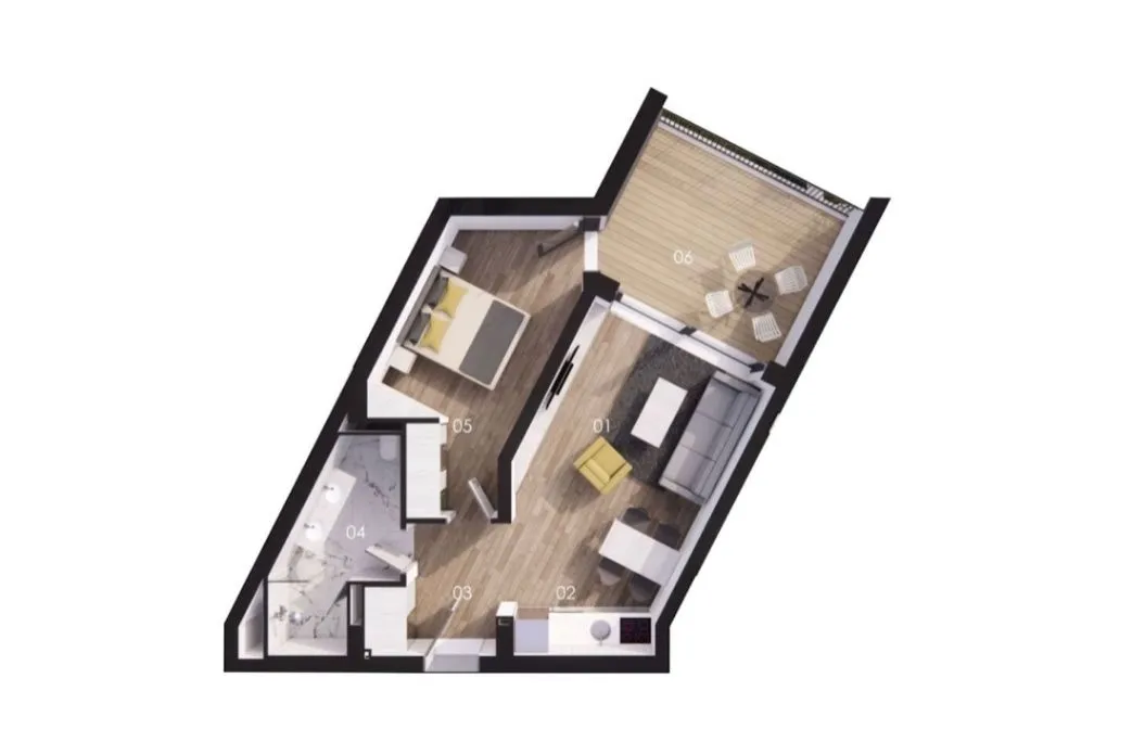 Sale, two bedroom apartment, 60m², Bečići, Budva