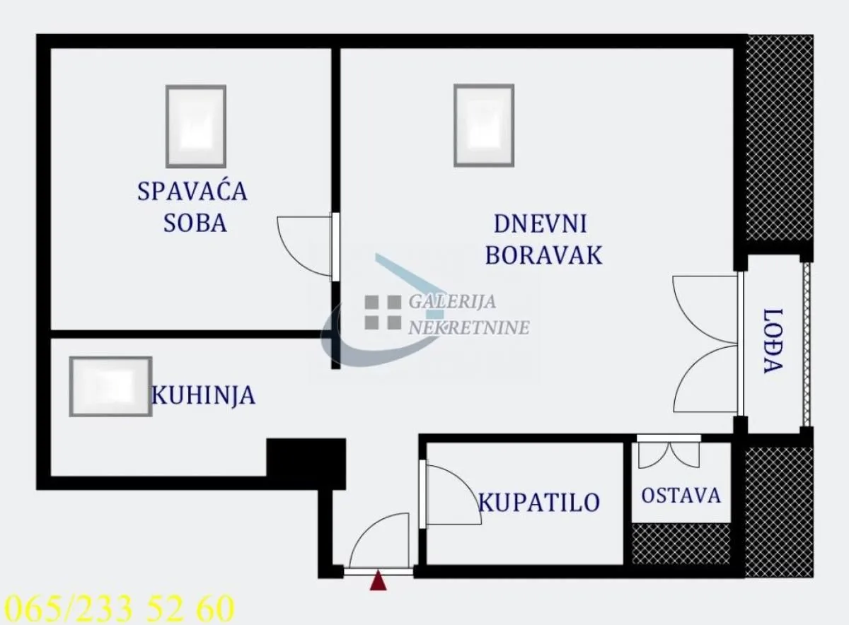 Prodaja, dvosoban stan, 40m², Južni Bulevar, Vračar Sve Podlokacije