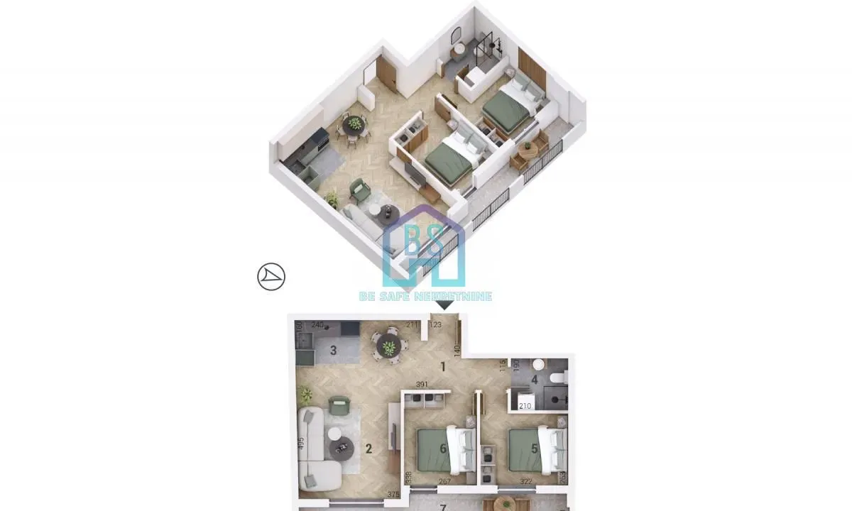 Prodaja, dvosoban stan, 62m², Petrovaradin, Novi Sad