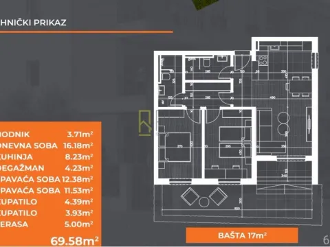 Prodaja, dvosoban stan, 70m², Donja Gorica, Podgorica - image 7