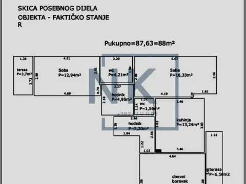 Prodaja, dvosoban stan, 88m², Centar, Podgorica - image 5