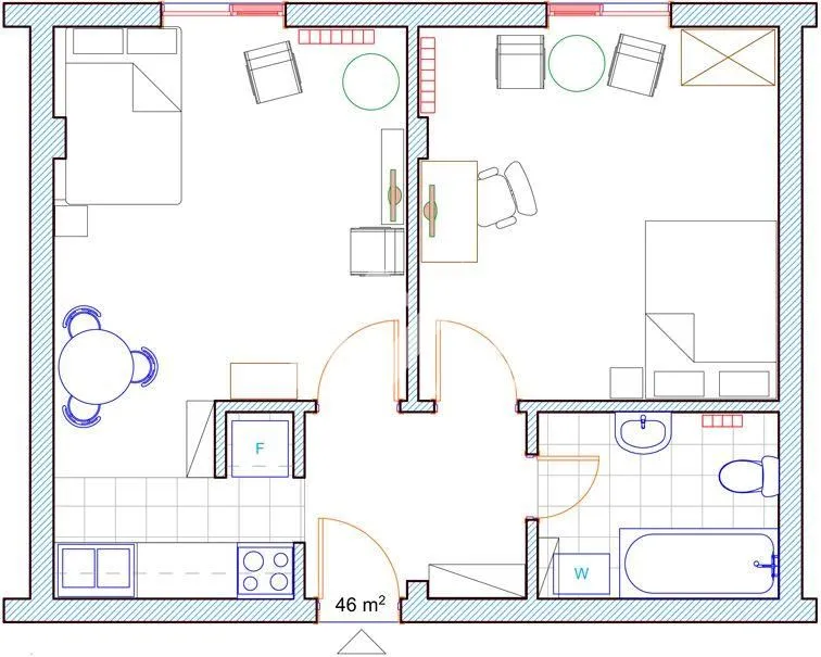 Izdavanje, dvosoban stan, 46m², Bulevar Oslobodjenja, Novi Sad Sve Podlokacije