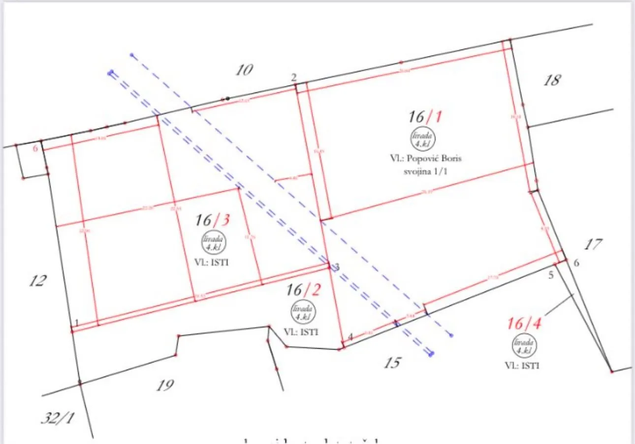 Prodaja, plac, 1676m², Dahna, Podgorica