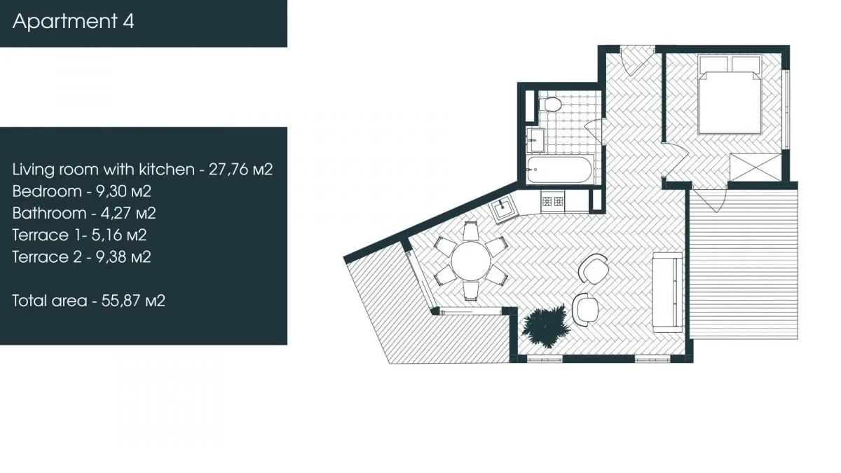 Prodaja, jednosoban stan, 55m², Donja Lastva, Tivat