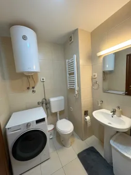 Kompaktno opremljeno kupatilo sa sanitarijama, umivaonikom i veš mašinom. - image 9