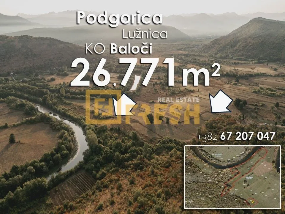 Sale, land lot, 26771m², Ostalo, Podgorica