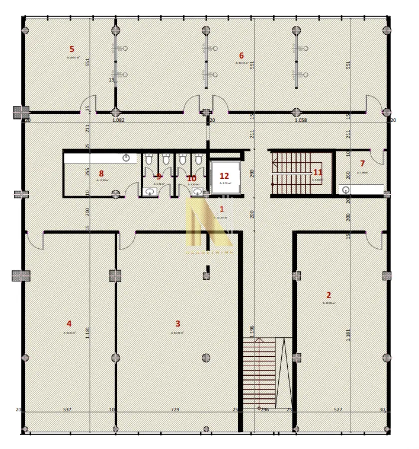 Rent, office space, 608m², Liman 3, Novi Sad Sve Podlokacije