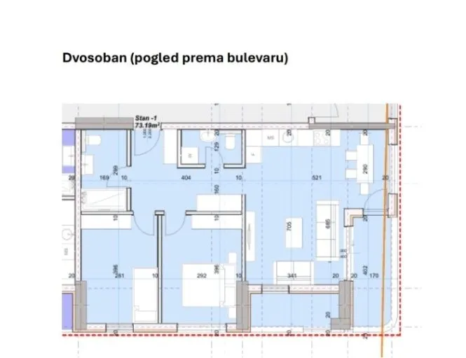 Prodaja, dvosoban stan, 73m², Bar, Crna Gora
