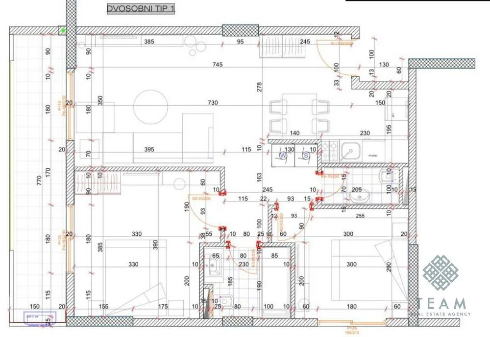 Sale, two bedroom apartment, 73m², Bjeliši, Bar