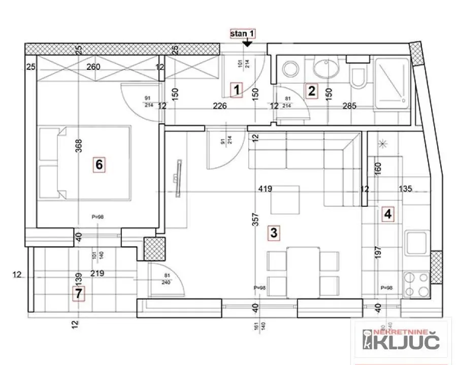 Prodaja, dvosoban stan, 39m², Podbara, Novi Sad Sve Podlokacije