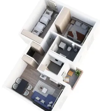 Sale, two bedroom apartment, 56m², Pantelej, Niš - image 3