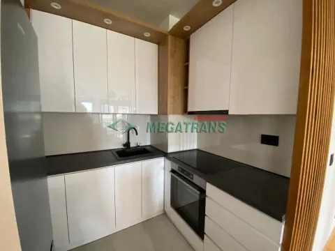 Modern kitchen with white cabinetry and built-in home appliances. - image 6