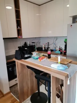 Moderna kuhinja sa šankom i ugradnim elementima. - image 8