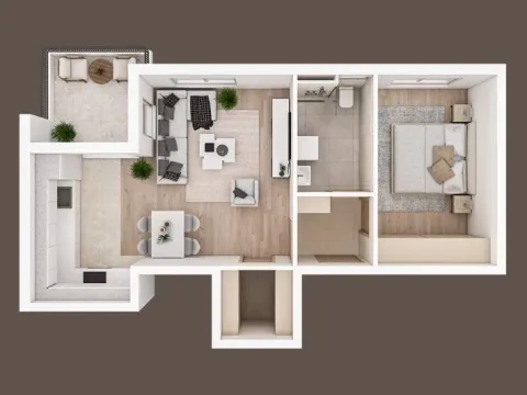 Prodaja, jednosoban stan, 51m², Zabjelo, Podgorica - image 1