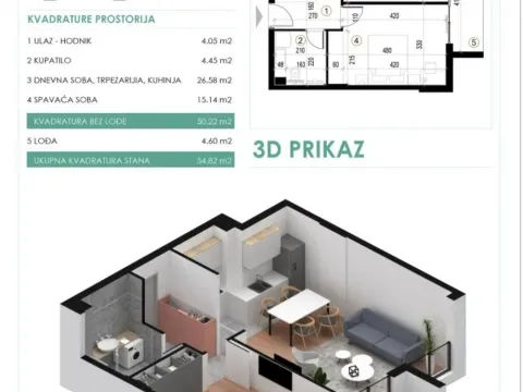 Prodaja, dvosoban stan, 55m², Cvetanova Ćuprija, Zvezdara Sve Podlokacije - image 8