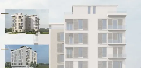 Spoljašnji izgled stambene zgrade sa prikazanim detaljima fasade i okruženja. - image 13