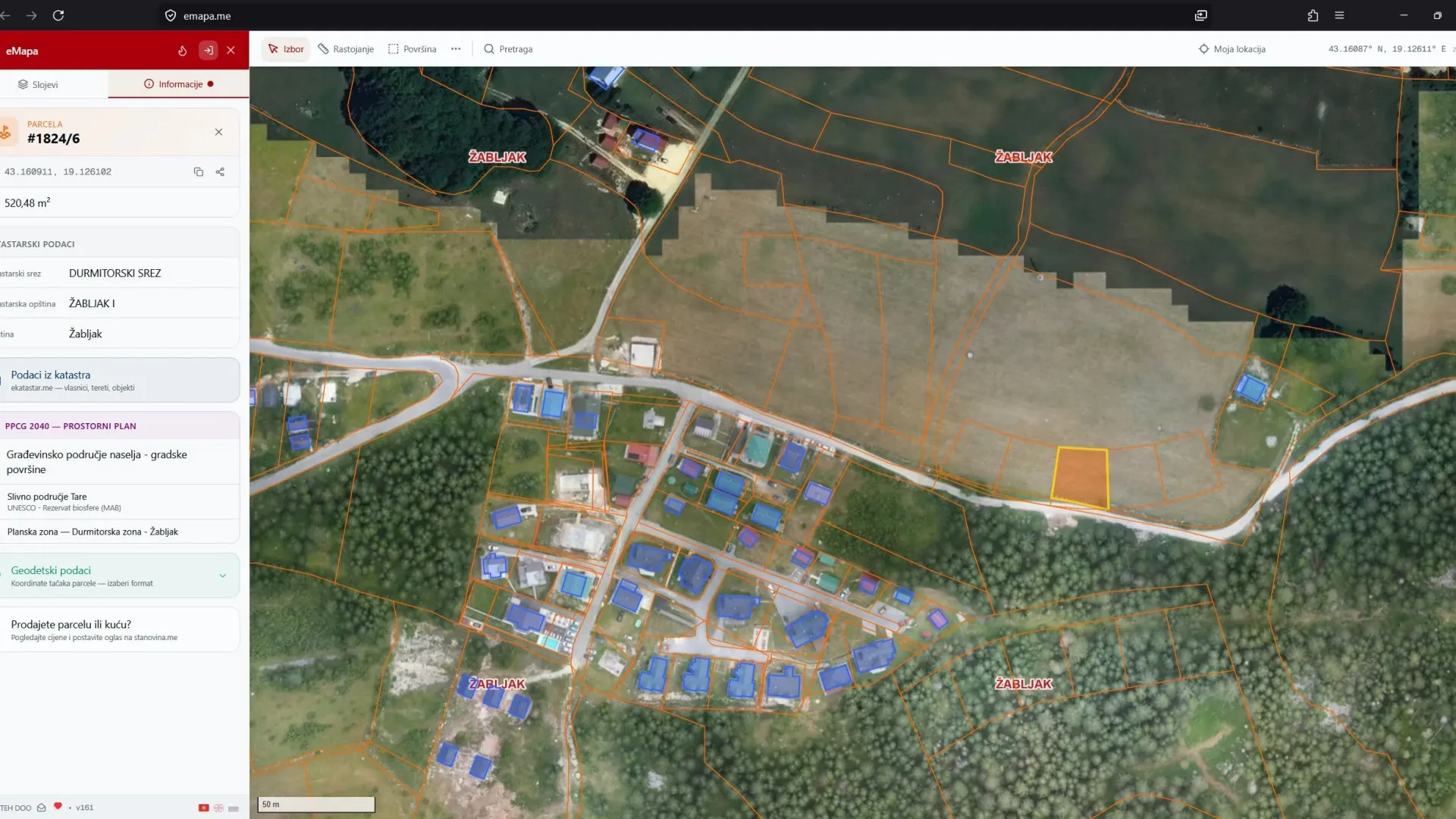 Prodaja, plac, 520m², Kovačka Dolina, Žabljak
